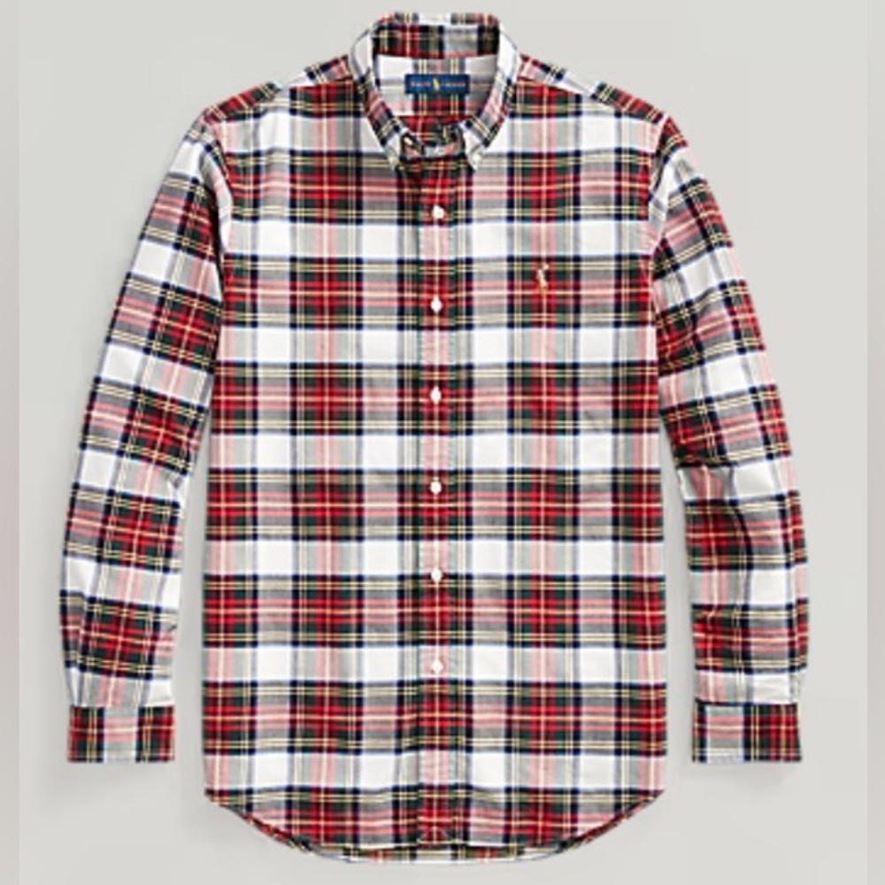 Ralph Lauren Big & Tall Men’s Sz‎ 3XB Classic Plaid Oxford Shirt